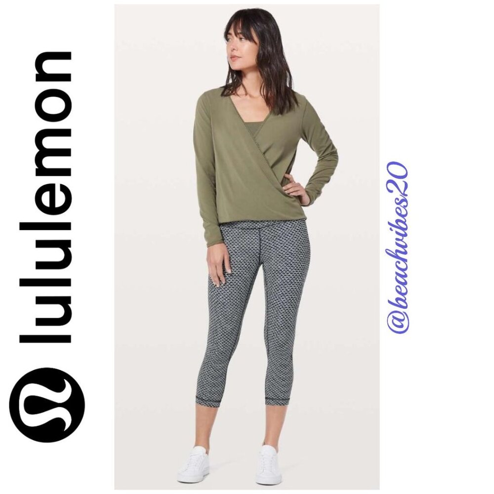 LULULEMON ATHLETICA Full Freedom Long Sleeve Sage EUC 8 LL-105